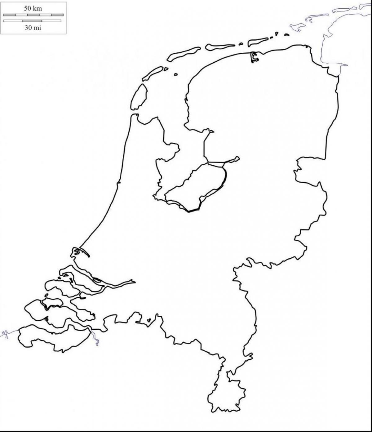Lege Nederlandse kaart