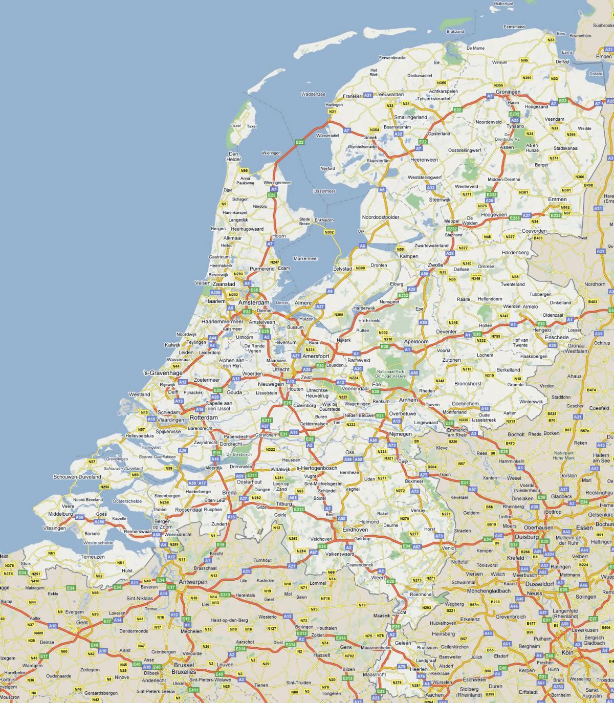 Snelwegkaart van Nederland
