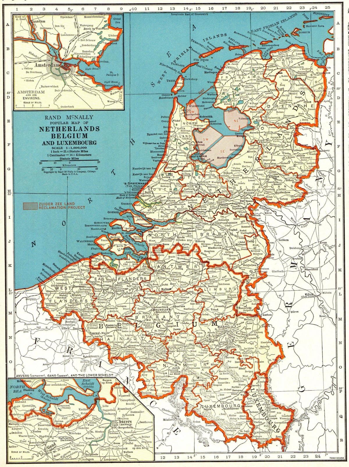 Historische kaart van Nederland